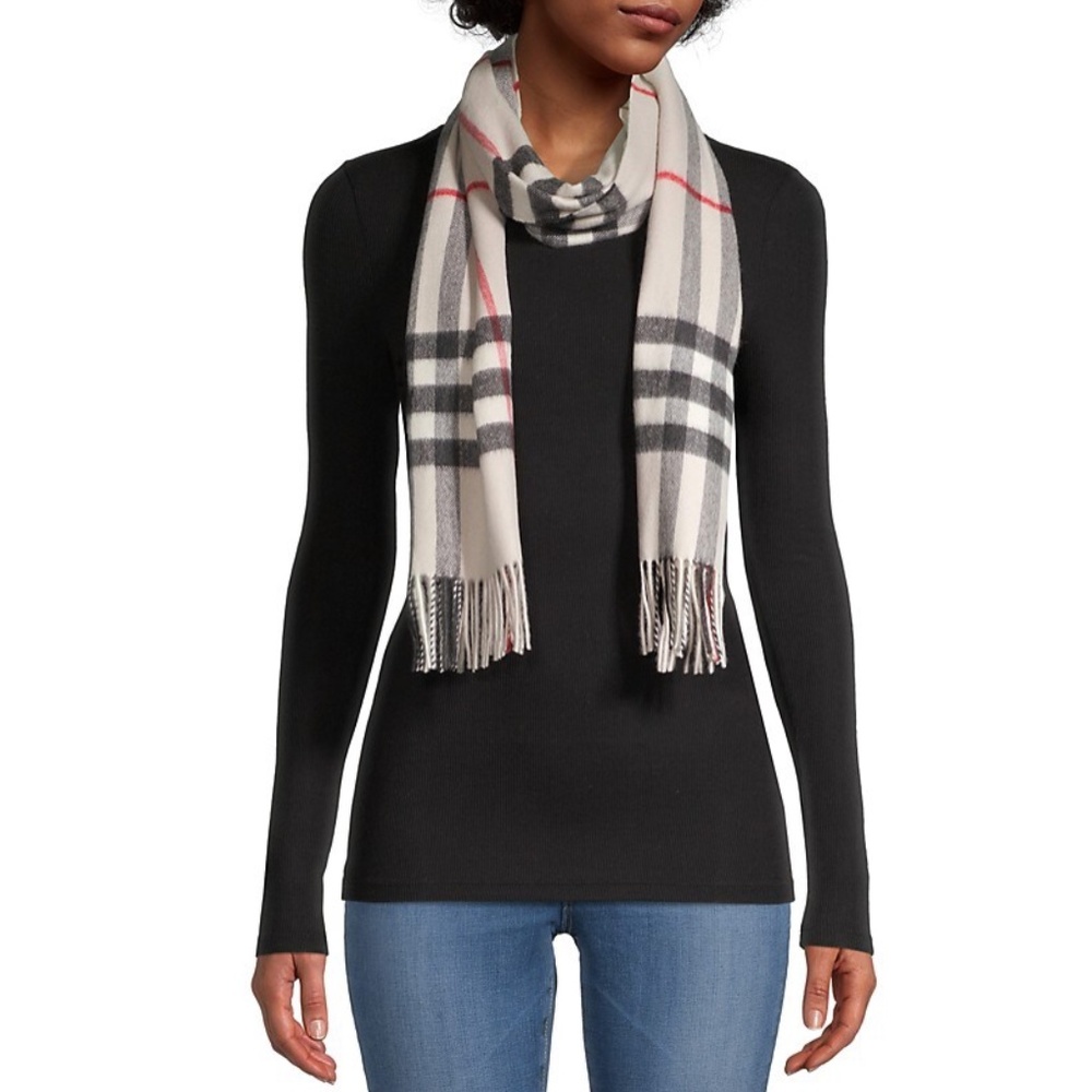 Burberry Giant Check Cashmere Scarf - Picture 1 of 10
